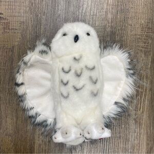 Douglas Cuddle Realistic BLACK WHITE SPOTTED SNOW OWL Plushie Harry Potter